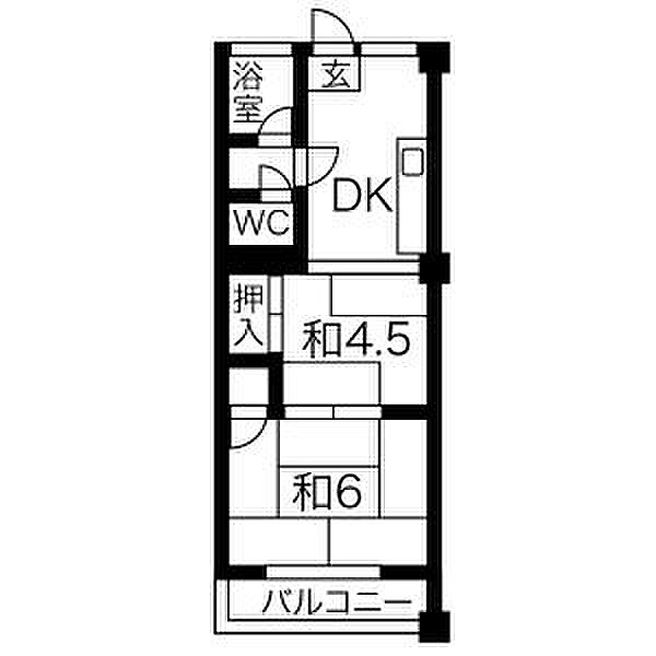 高見かえでビル 502｜愛知県名古屋市千種区高見１丁目(賃貸マンション2DK・5階・32.04㎡)の写真 その2