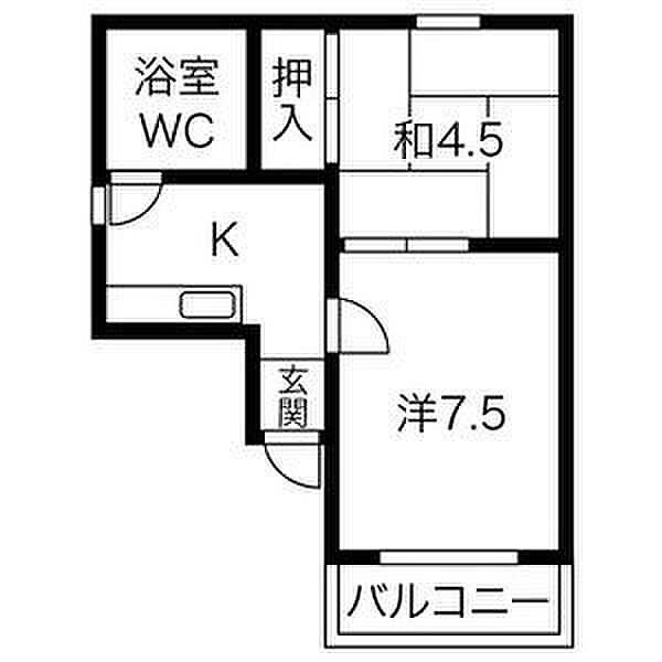 覚王山第一ビル 5F｜愛知県名古屋市千種区末盛通１丁目(賃貸マンション2K・5階・21.70㎡)の写真 その2