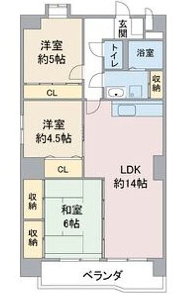 レジデンス栄光 502｜愛知県名古屋市名東区一社２丁目(賃貸マンション3LDK・5階・69.30㎡)の写真 その2