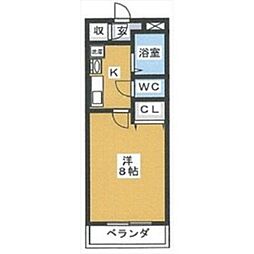 プライム・ステージK 1Kの間取図画像