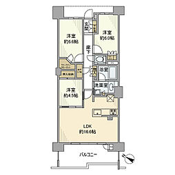 プラウド瑞穂汐路 3LDKの間取図画像