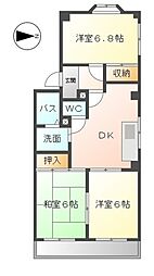 ハイツ株山 3DKの間取図画像