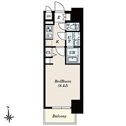 S-RESIDENCE尾頭橋beaute 1Kの間取図画像