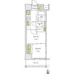 ザ・パークハビオ名古屋松原 2Kの間取図画像