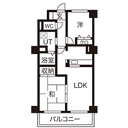 グランドメゾン中小田井 2LDKの間取図画像