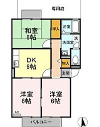 ロイヤルK2 3DKの間取図画像