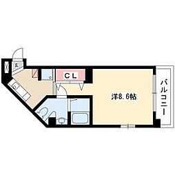 アメニティ吹上 1Kの間取図画像