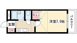 メゾンドパラディ 1Kの間取図画像