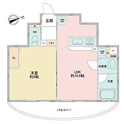 さくらHillsRiverSideEAST 1LDKの間取図画像
