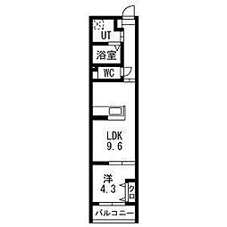 仮)グランテラス今池 1LDKの間取図画像