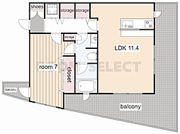 VARIE東別院 1LDKの間取図画像