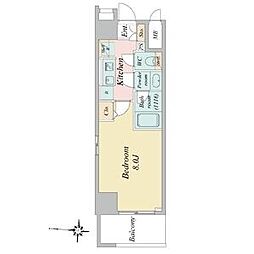 BPRResidence丸の内 1Kの間取図画像