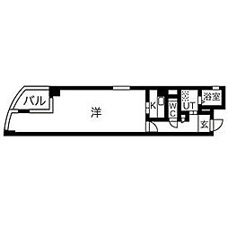 THERESIDENCEKANAYAMASOUTH 1Kの間取図画像