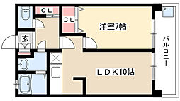 OS.SKYマンション鹿子 1LDKの間取図画像