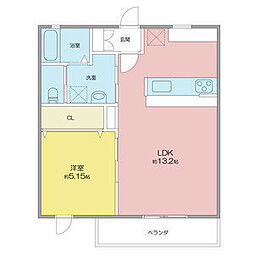 アルテミュール 1LDKの間取図画像