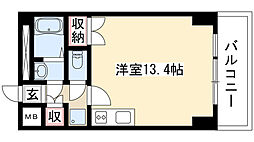 アロンノーブル2 ワンルームの間取図画像