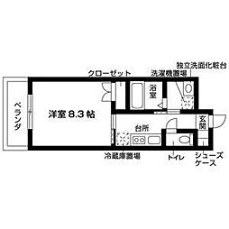 エルメディオ千種 1Kの間取図画像