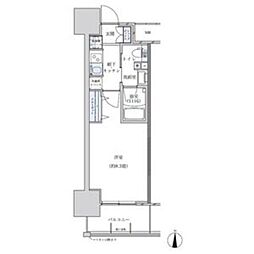 パークアクシス名古屋山王 1Kの間取図画像
