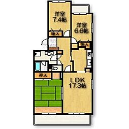 ノヴァ植園 3LDKの間取図画像