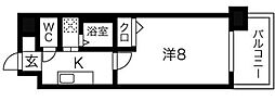 リアライズ記念橋 1Kの間取図画像