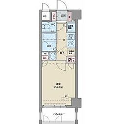 パルティール鶴舞 1Kの間取図画像