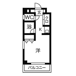 リエス尾頭橋 1Kの間取図画像