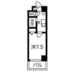 セントラルハイツ明野 1Kの間取図画像