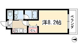 アップルコート本郷 1Kの間取図画像