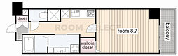 カスタリア新栄2 1Kの間取図画像
