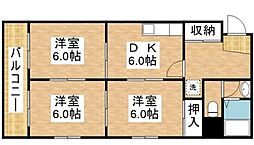 メゾン井川 3DKの間取図画像