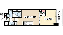 シュトルツ栄 1LDKの間取図画像