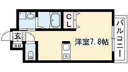 プレサンス鶴舞駅前ブリリアント ワンルームの間取図画像