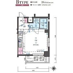 LIVCITY大須 ワンルームの間取図画像