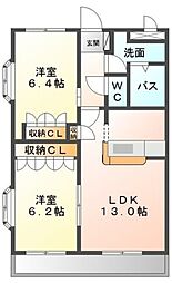トゥー・ル・モンド 2LDKの間取図画像