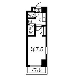 プロビデンスハースト守山 1Kの間取図画像