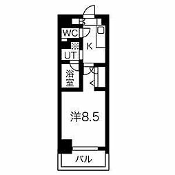シテイライフ東山公園 1Kの間取図画像