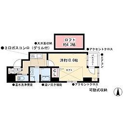casaluca 1Kの間取図画像