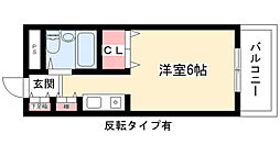 メゾン・ド・エトワール ワンルームの間取図画像