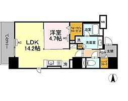 オアシス金山 1LDKの間取図画像