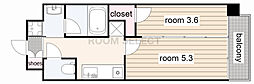 S-RESIDENCE烏森aureate(オリート) 2Kの間取図画像