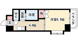 セントラル瑞穂 1DKの間取図画像
