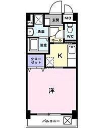 グランレジーナ 1Kの間取図画像