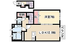 アスピリアー一本松 1LDKの間取図画像