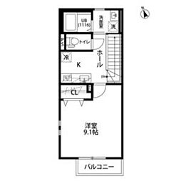 アムールSV 1Kの間取図画像