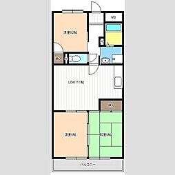 マルサンマンション 3LDKの間取図画像