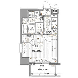 エスリード名古屋東別院 1Kの間取図画像