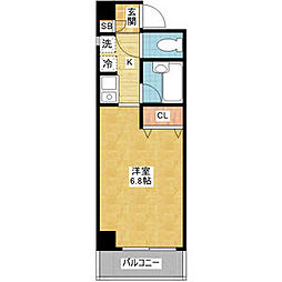 ドミール新栄 1Kの間取図画像