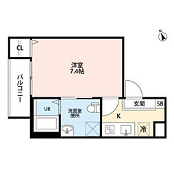 N&Ahome露橋 1Kの間取図画像