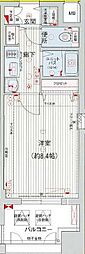 プレサンス泉セントマーク 1Kの間取図画像
