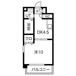 サンマルヤ 1DKの間取図画像
